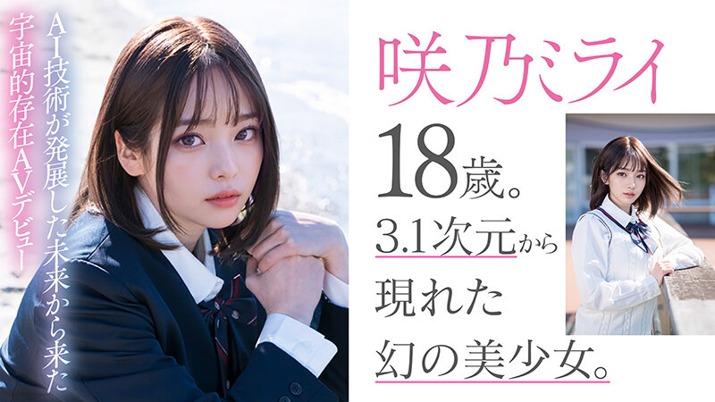 画像1【AIAV-001】AI美少女アイドル 咲乃ミライ18歳 専属新人デビュー