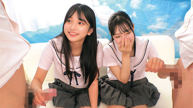 照れながら手コキする美少女-画像-【ORECZ-105】かりん＆りえ 俺の素人-Z-